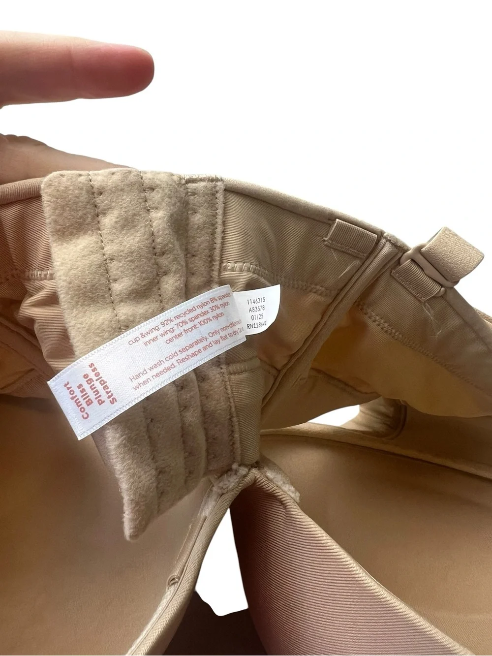 Cacique NWT 42DD Comfort Bliss Plunge Strapless Bra